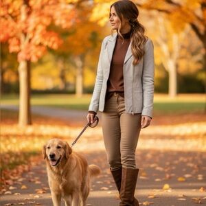 (6) 100% leather jacket SIMONE putty colour. Super soft!